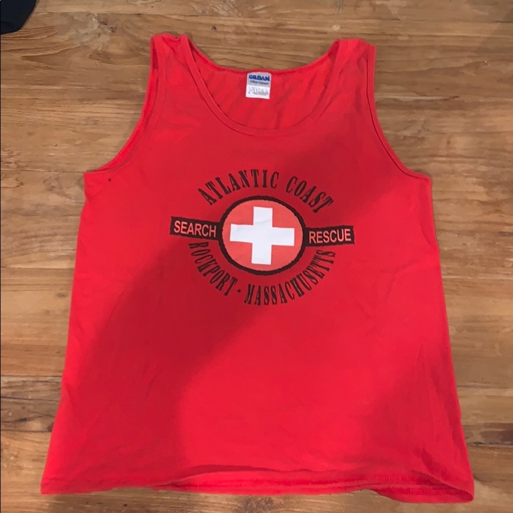 Red Rockport Massachusetts tank top